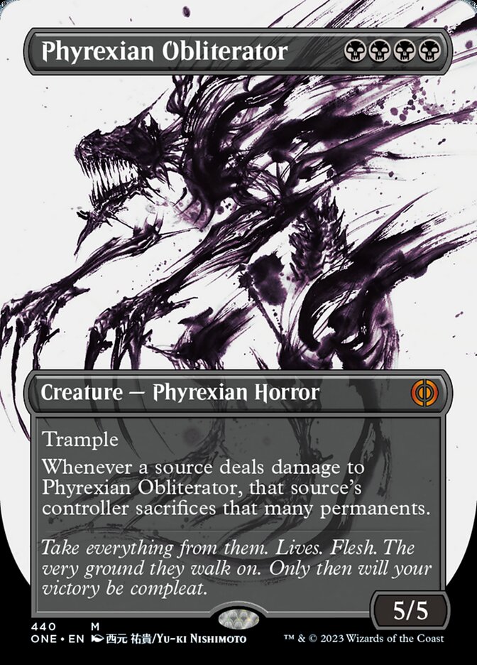 Phyrexian Obliterator (Borderless Ichor Step-and-Compleat Foil) [Phyrexia: All Will Be One] | Tabernacle Games