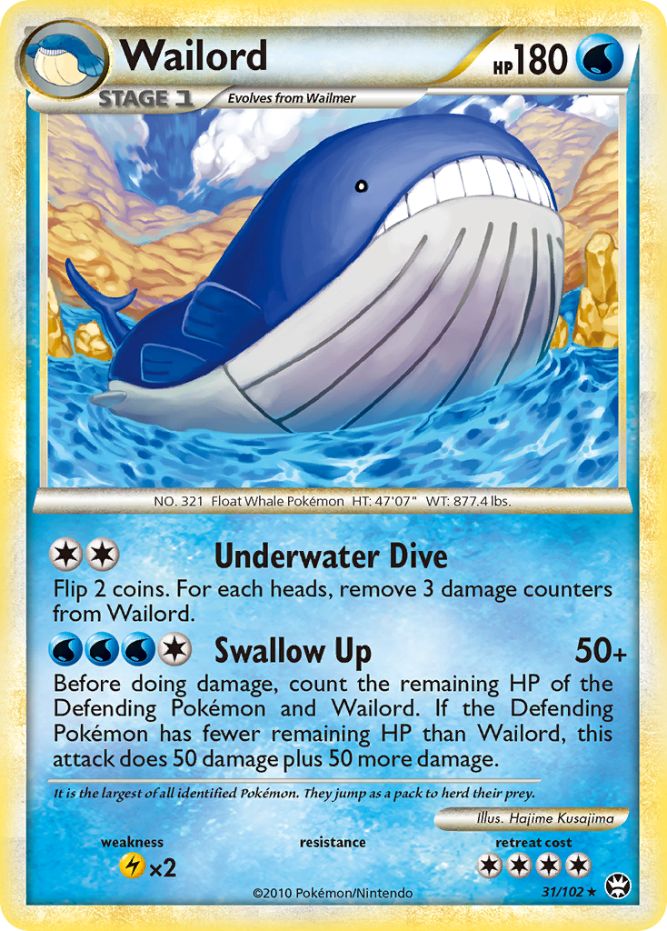 Wailord (31/102) [HeartGold & SoulSilver: Triumphant] | Tabernacle Games