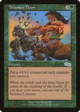 Titania's Boon [Urza's Saga] | Tabernacle Games