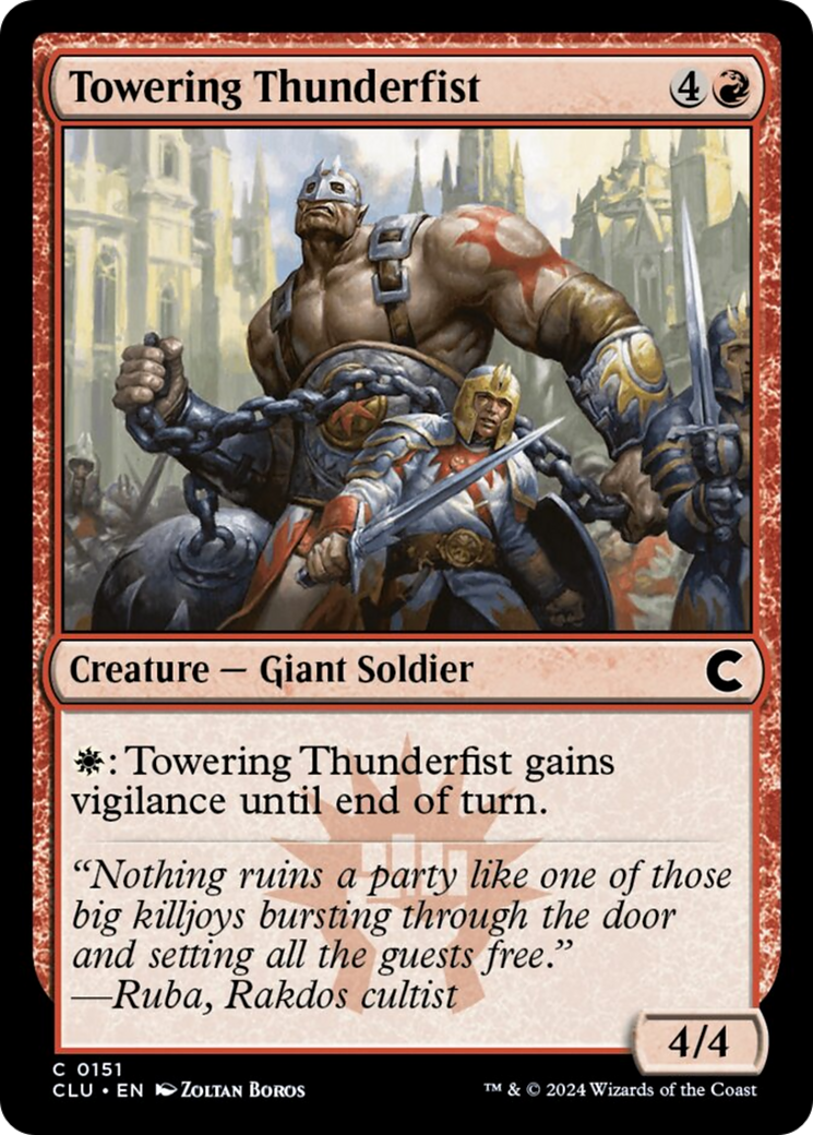Towering Thunderfist [Ravnica: Clue Edition] | Tabernacle Games