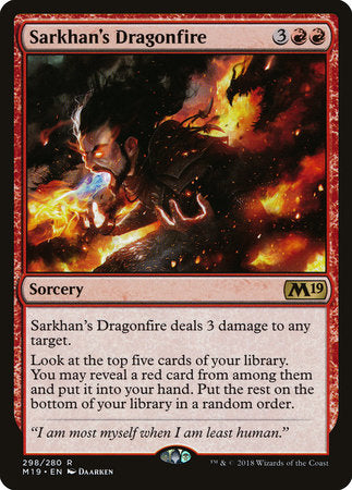 Sarkhan's Dragonfire [Core Set 2019] | Tabernacle Games