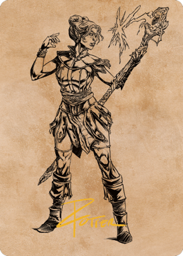 Neera, Wild Mage Art Card (Gold-Stamped Signature) [Commander Legends: Battle for Baldur's Gate Art Series] | Tabernacle Games