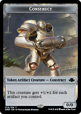 Goblin // Construct Double-Sided Token [Dominaria Remastered Tokens] | Tabernacle Games