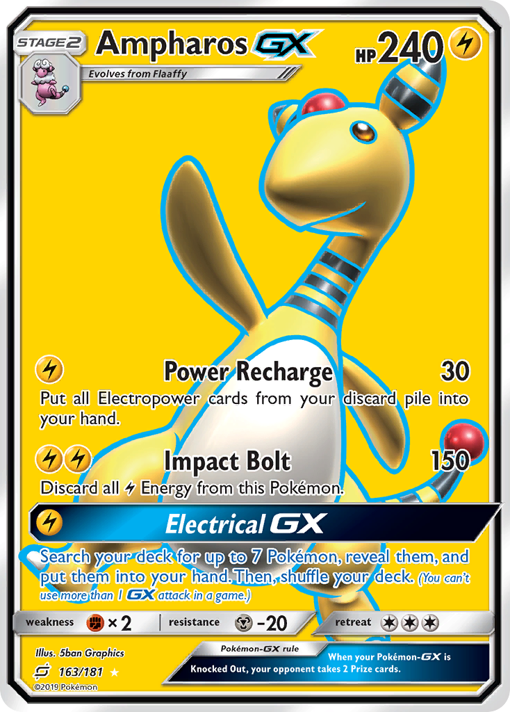 Ampharos GX (163/181) [Sun & Moon: Team Up] | Tabernacle Games