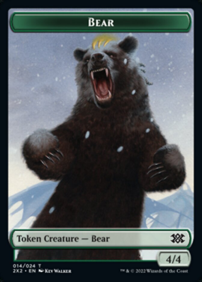 Bear // Knight Double-sided Token [Double Masters 2022 Tokens] | Tabernacle Games