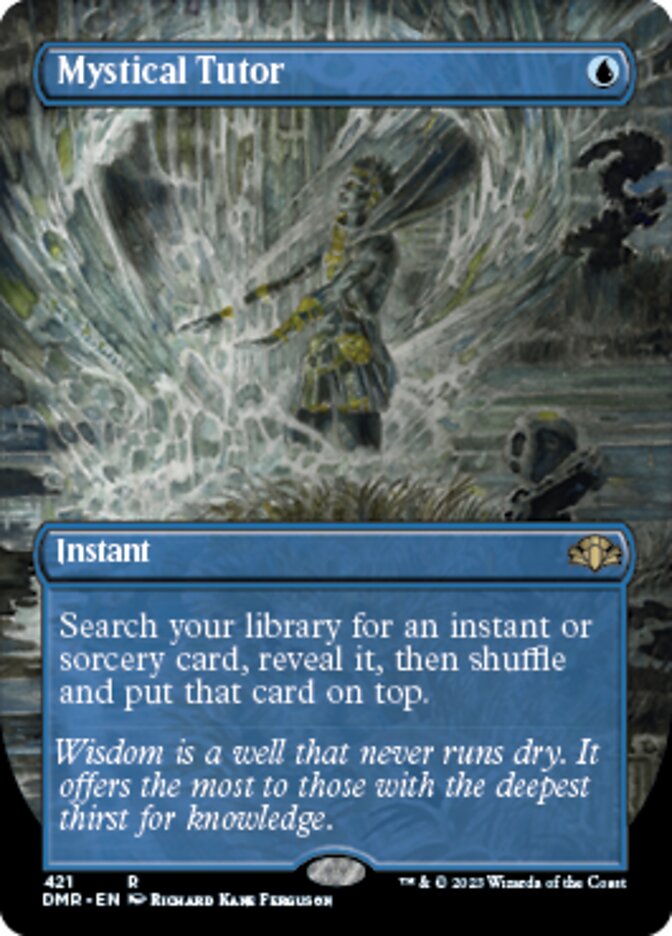 Mystical Tutor (Borderless Alternate Art) [Dominaria Remastered] | Tabernacle Games