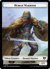 Human Warrior // Zombie Army Double-Sided Token [Commander Masters Tokens] | Tabernacle Games