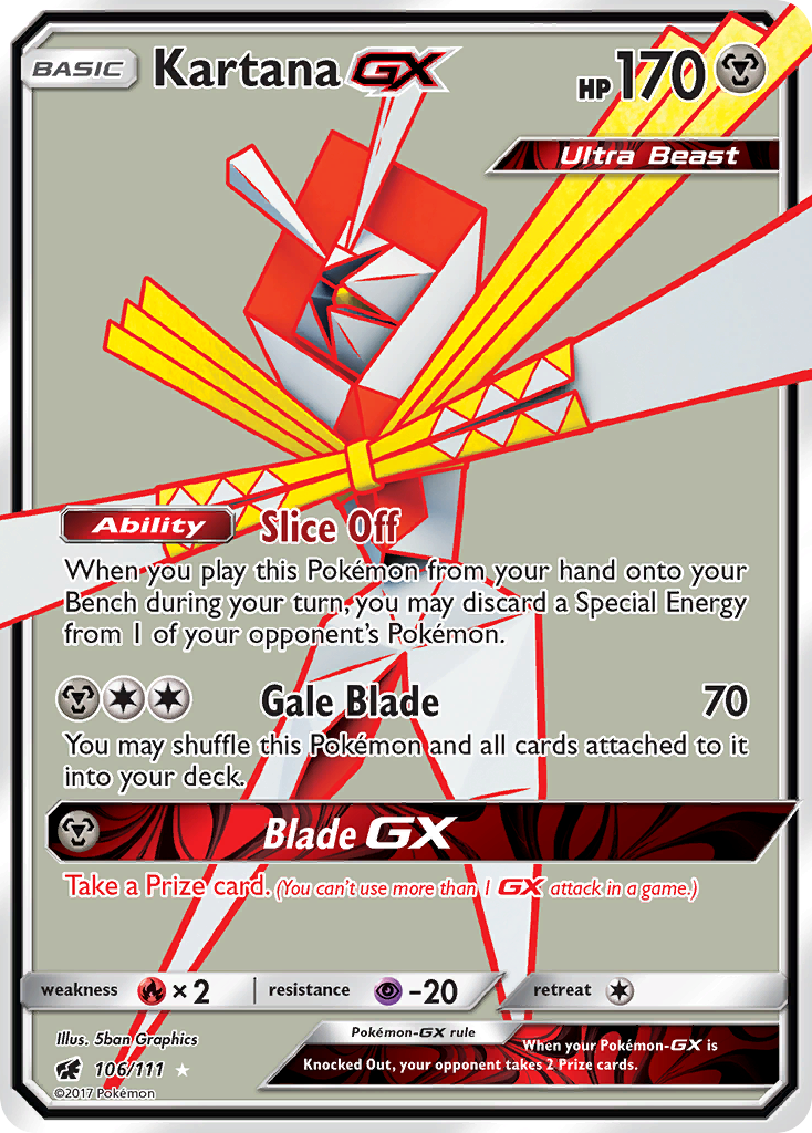 Kartana GX (106/111) [Sun & Moon: Crimson Invasion] | Tabernacle Games