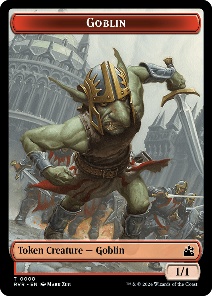 Goblin (0008) // Emblem - Domri Rade Double-Sided Token [Ravnica Remastered Tokens] | Tabernacle Games