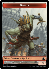 Goblin (0008) // Beast Double-Sided Token [Ravnica Remastered Tokens] | Tabernacle Games