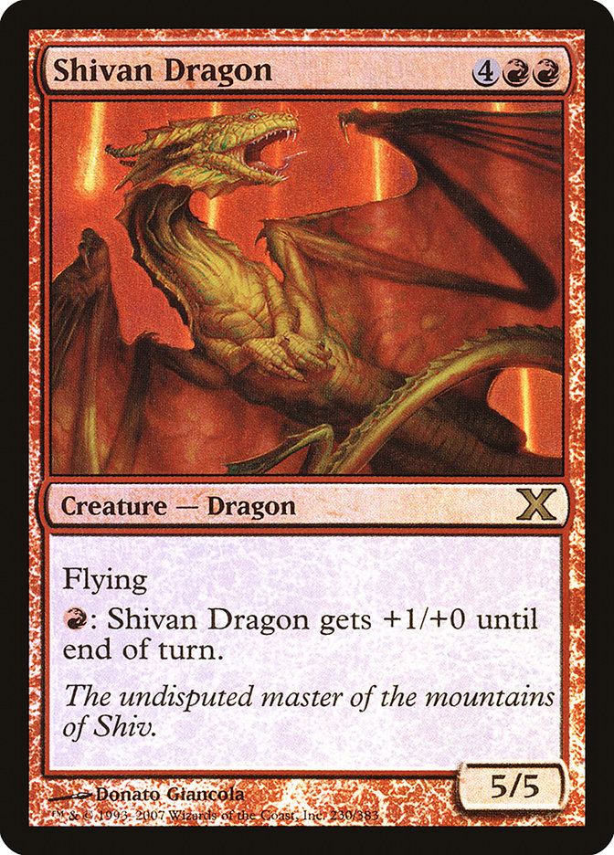 Shivan Dragon (Premium Foil) [Tenth Edition] | Tabernacle Games