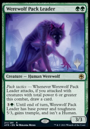 Werewolf Pack Leader (Promo Pack) [Dungeons & Dragons: Adventures in the Forgotten Realms Promos] | Tabernacle Games