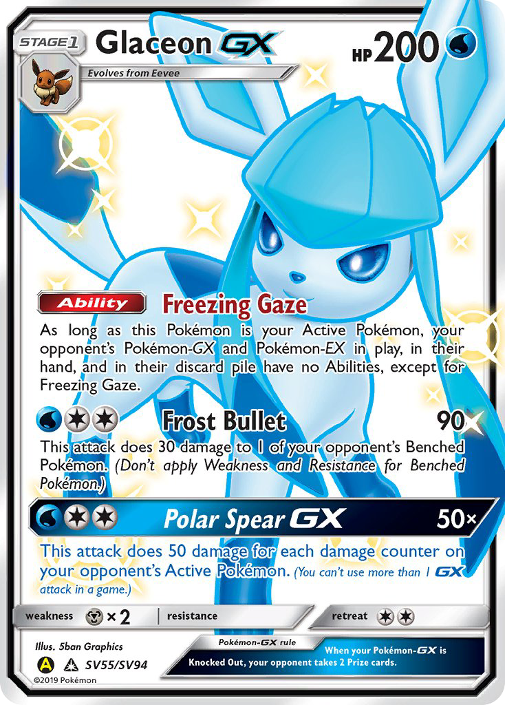 Glaceon GX (SV55/SV94) [Sun & Moon: Hidden Fates - Shiny Vault] | Tabernacle Games