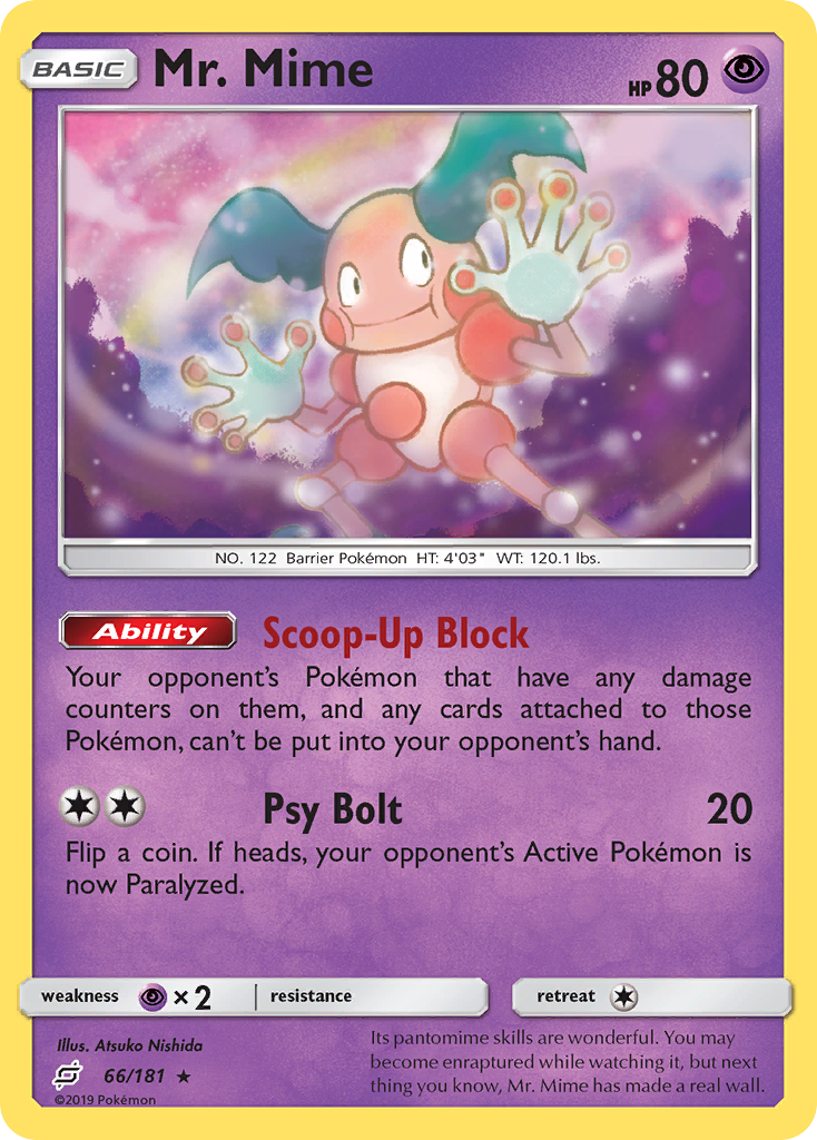 Mr. Mime (66/181) [Sun & Moon: Team Up] | Tabernacle Games