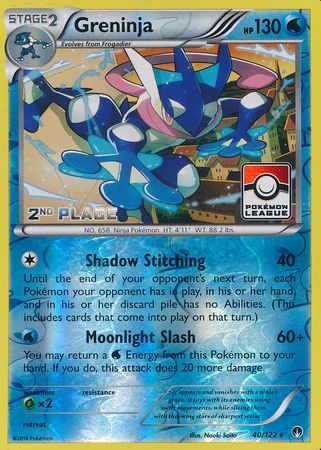 Greninja (40/122) (League Promo 2nd Place) [XY: BREAKpoint] | Tabernacle Games