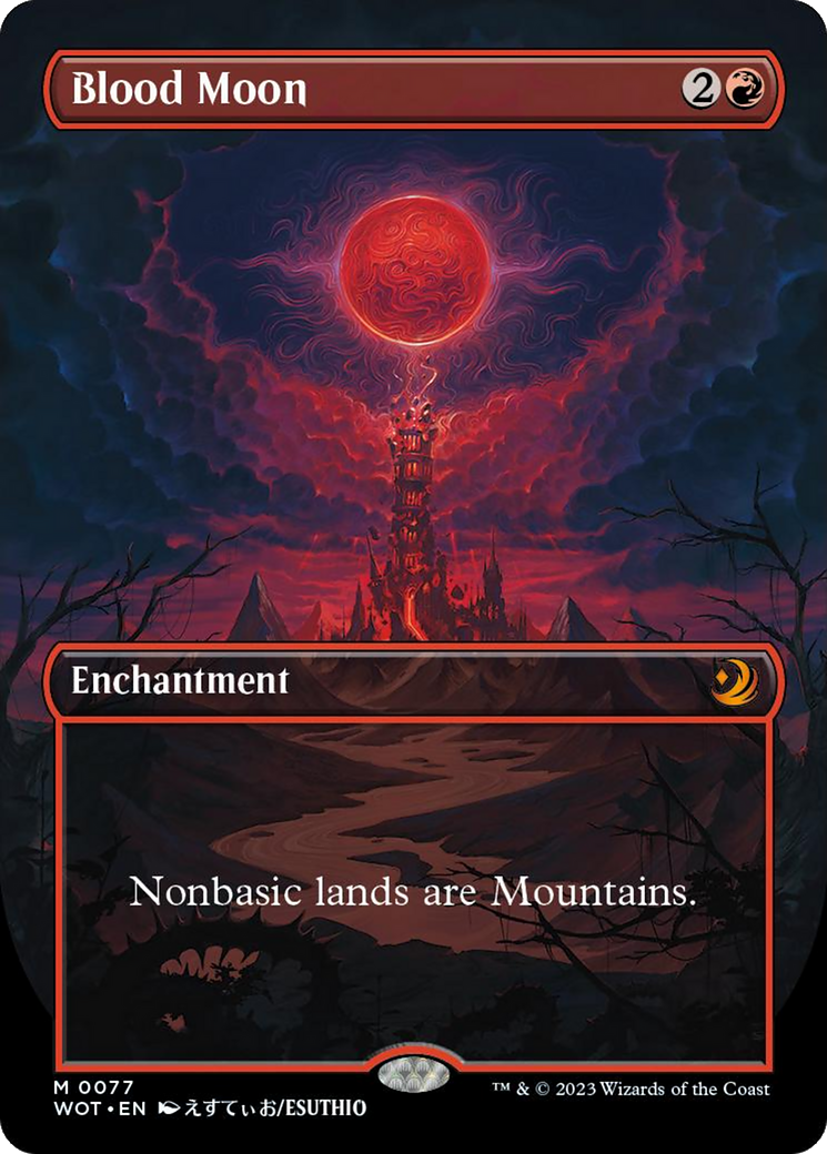 Blood Moon (Anime Borderless) [Wilds of Eldraine: Enchanting Tales] | Tabernacle Games