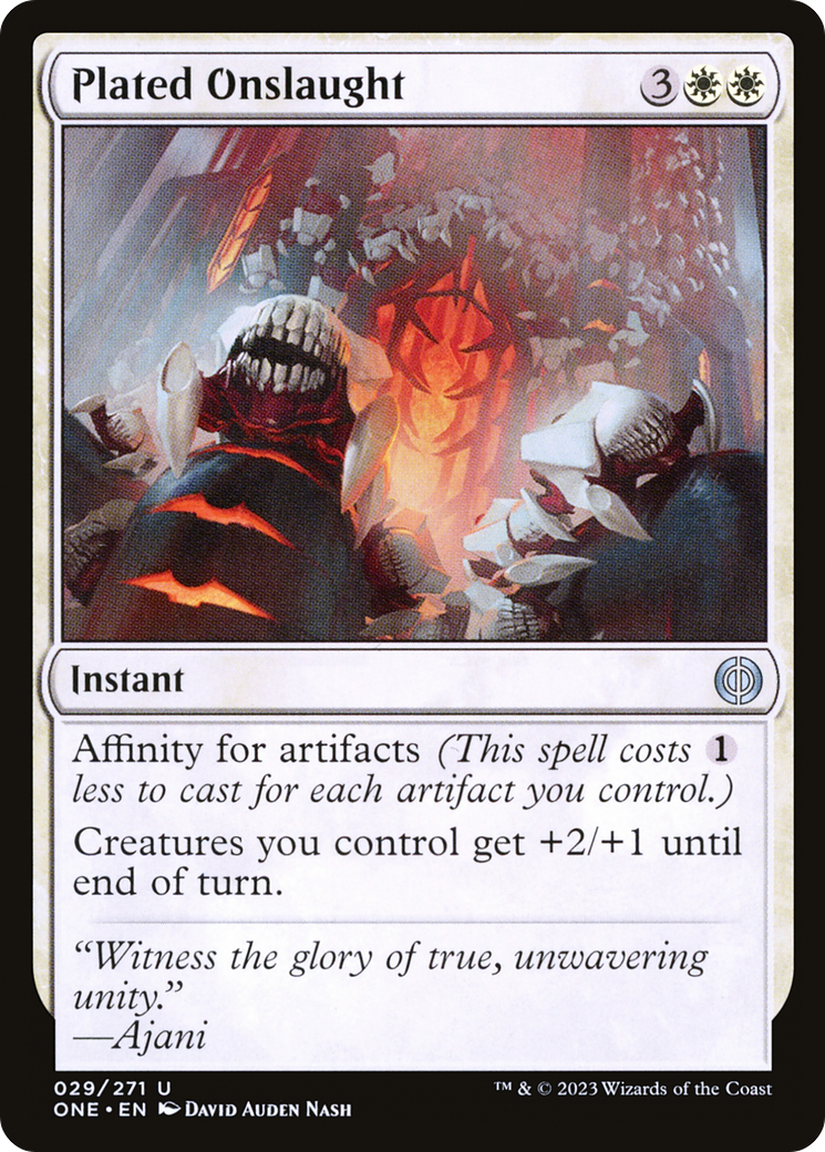 Plated Onslaught [Phyrexia: All Will Be One] | Tabernacle Games