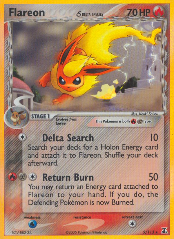 Flareon (5/113) (Delta Species) [EX: Delta Species] | Tabernacle Games