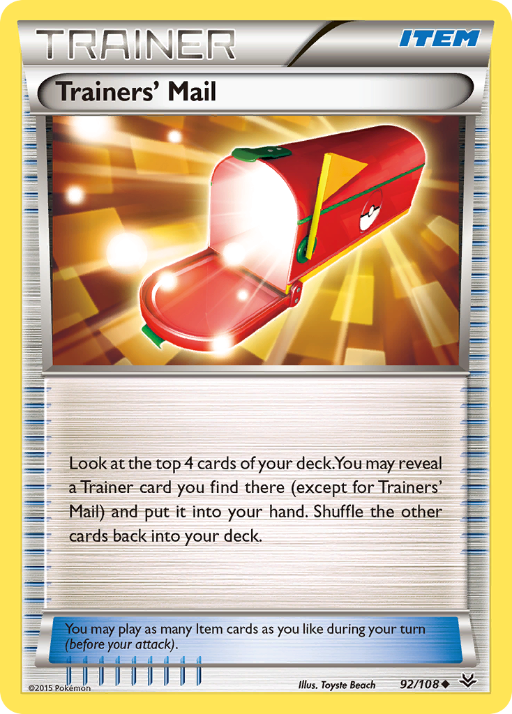 Trainers' Mail (92/108) [XY: Roaring Skies] | Tabernacle Games