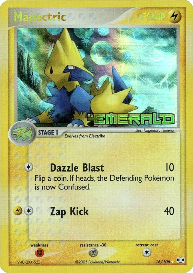 Manectric (16/106) (Stamped) [EX: Emerald] | Tabernacle Games