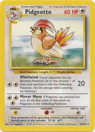 Pidgeotto (22/102) [Base Set Unlimited] | Tabernacle Games