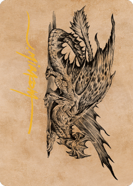 Ancient Brass Dragon Art Card (49) (Gold-Stamped Signature) [Commander Legends: Battle for Baldur's Gate Art Series] | Tabernacle Games