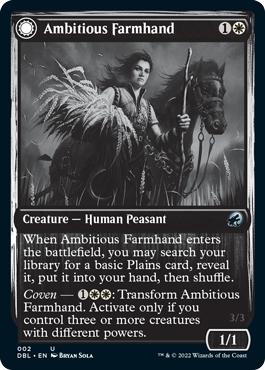 Ambitious Farmhand // Seasoned Cathar [Innistrad: Double Feature] | Tabernacle Games