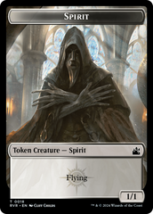 Spirit (0018) // Beast Double-Sided Token [Ravnica Remastered Tokens] | Tabernacle Games