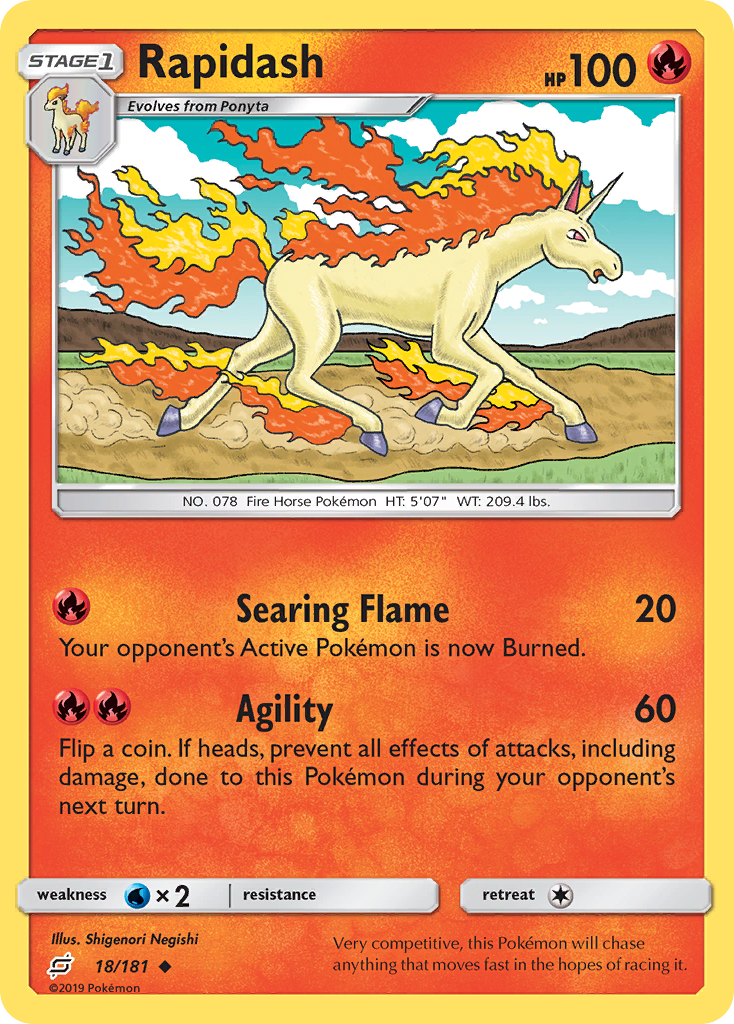 Rapidash (18/181) [Sun & Moon: Team Up] | Tabernacle Games