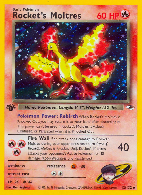 Rocket's Moltres (12/132) [Gym Heroes 1st Edition] | Tabernacle Games