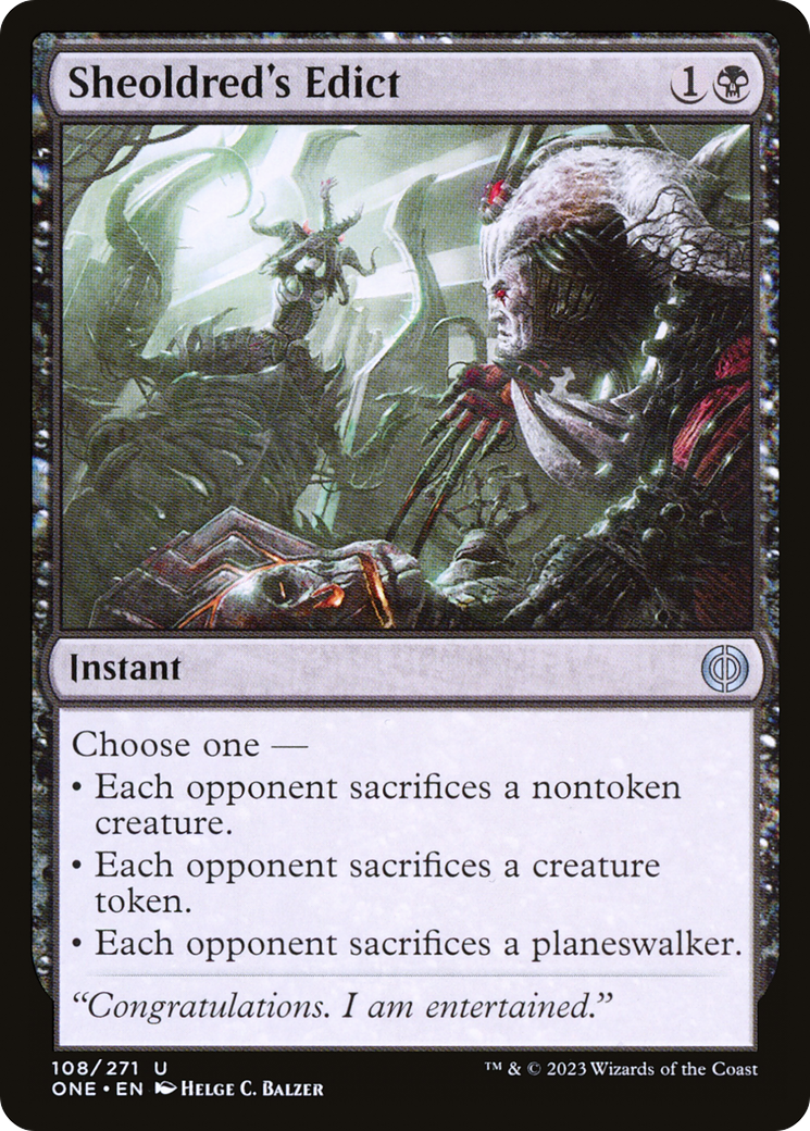 Sheoldred's Edict [Phyrexia: All Will Be One] | Tabernacle Games