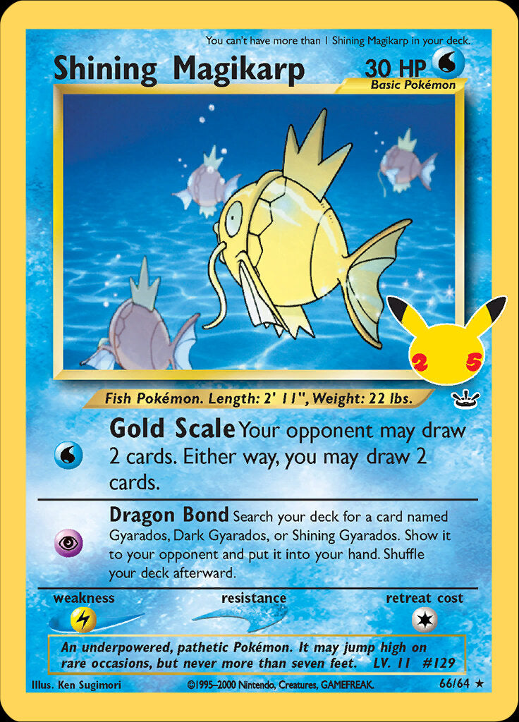 Shining Magikarp (66/64) [Celebrations: 25th Anniversary - Classic Collection] | Tabernacle Games