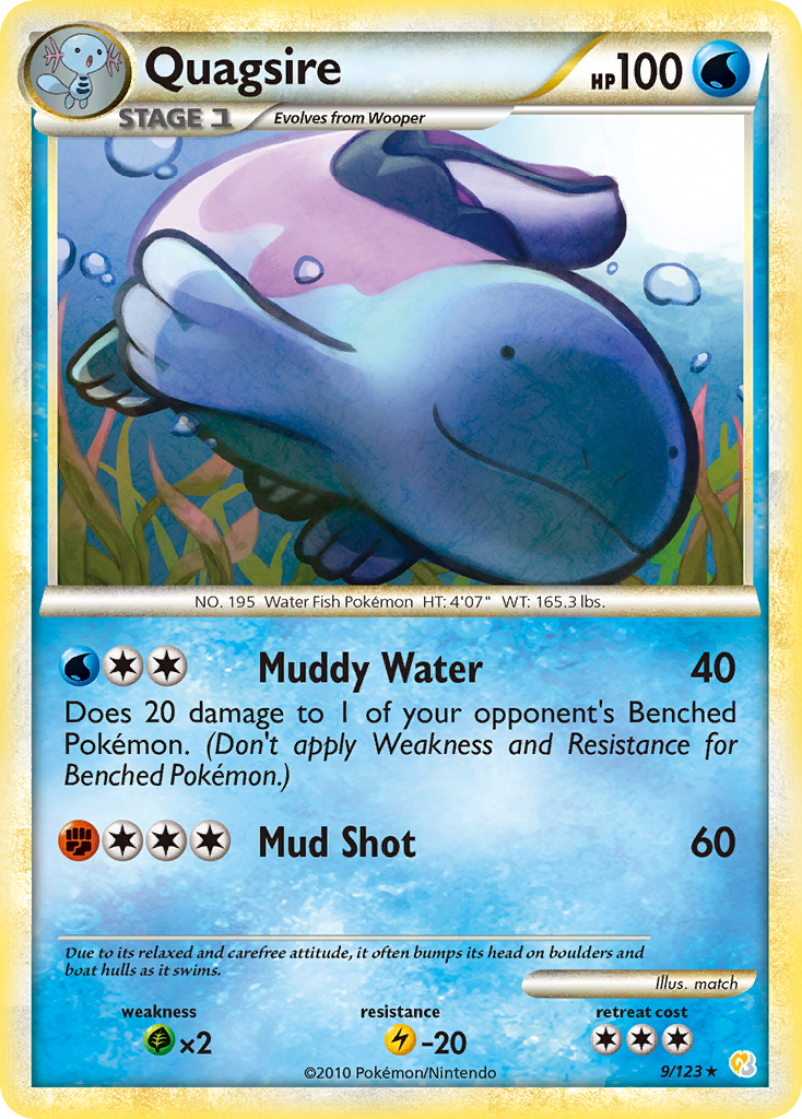 Quagsire (9/123) [HeartGold & SoulSilver: Base Set] | Tabernacle Games