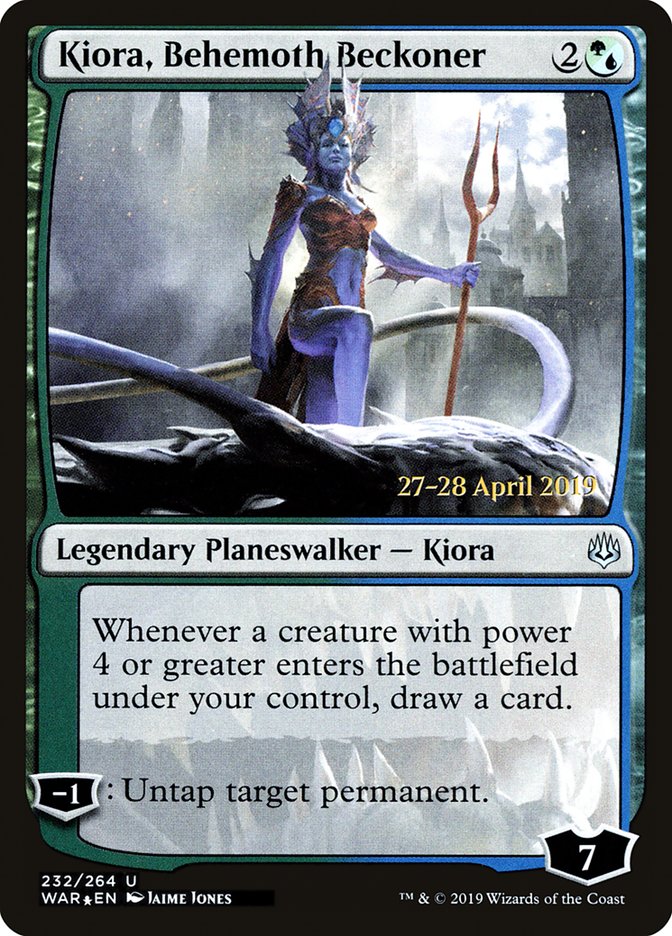 Kiora, Behemoth Beckoner  [War of the Spark Prerelease Promos] | Tabernacle Games