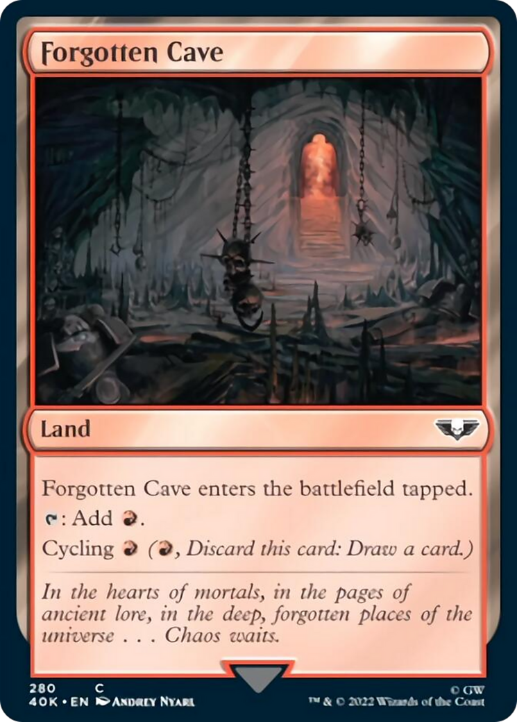 Forgotten Cave (Surge Foil) [Universes Beyond: Warhammer 40,000] | Tabernacle Games