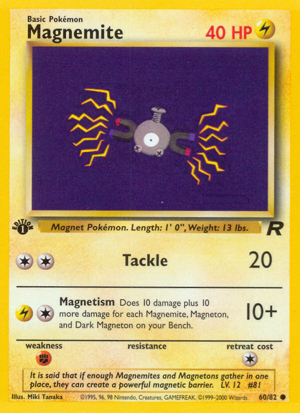 Magnemite (60/82) [Team Rocket 1st Edition] | Tabernacle Games