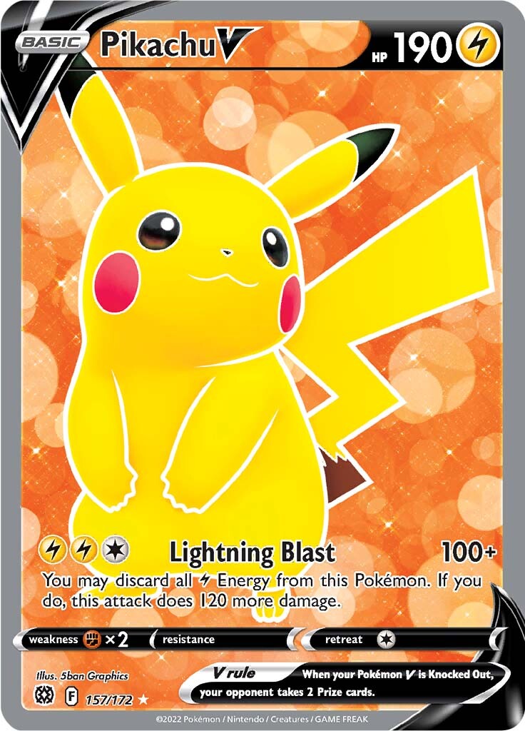 Pikachu V (157/172) [Sword & Shield: Brilliant Stars] | Tabernacle Games