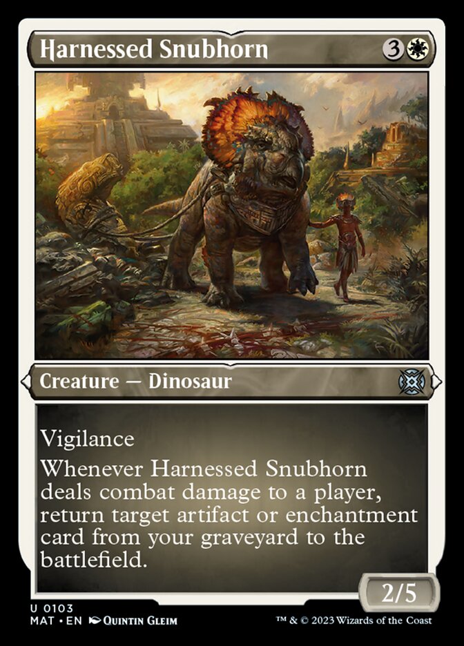 Harnessed Snubhorn (Foil Etched) [March of the Machine: The Aftermath] | Tabernacle Games