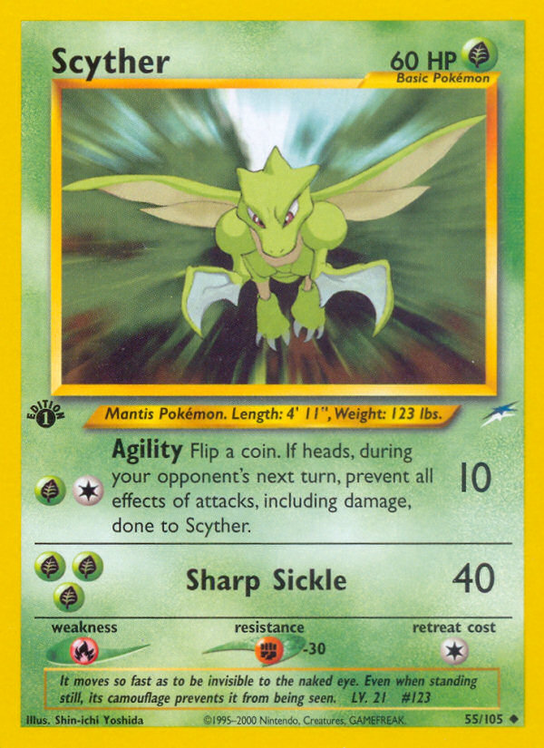 Scyther (55/105) [Neo Destiny 1st Edition] | Tabernacle Games