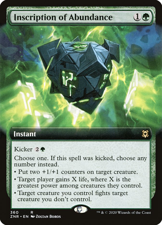 Inscription of Abundance (Extended Art) [Zendikar Rising] | Tabernacle Games
