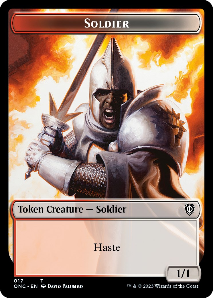 Soldier (017) // Eldrazi Double-Sided Token [Phyrexia: All Will Be One Commander Tokens] | Tabernacle Games