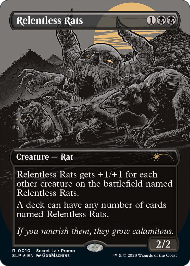 Relentless Rats (Borderless) [Secret Lair Showdown] | Tabernacle Games