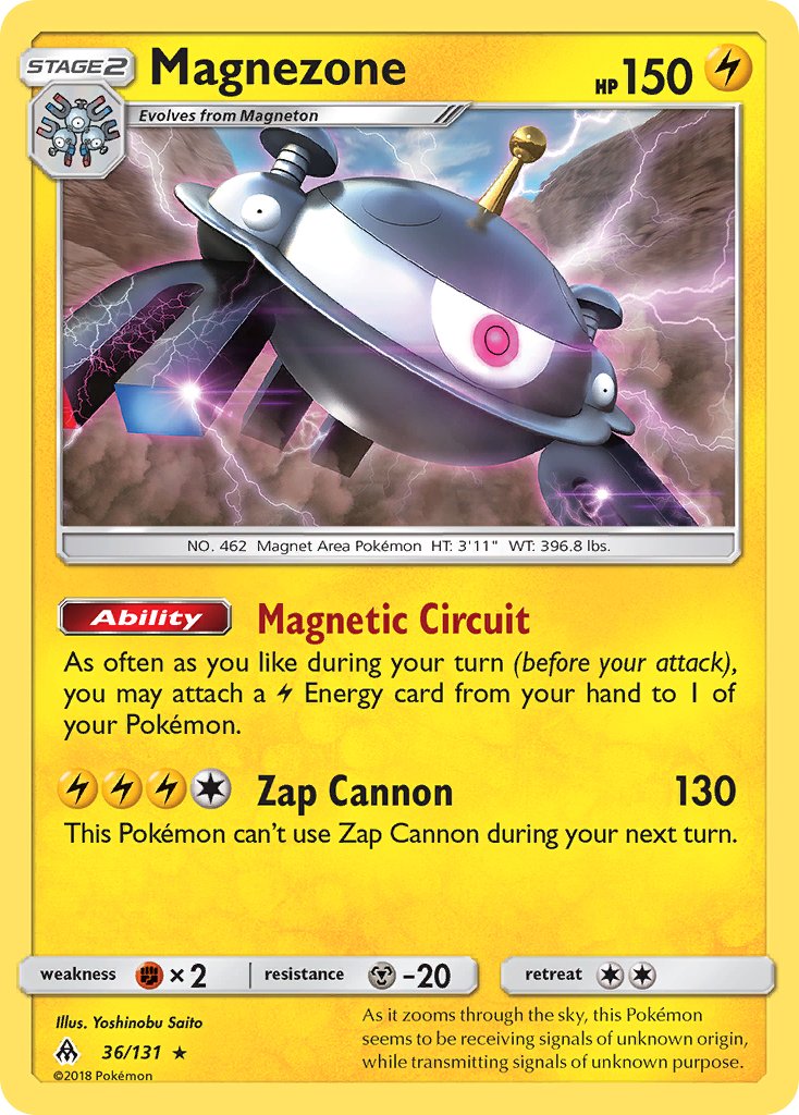 Magnezone (36/131) (Prerelease Kit Exclusive) (Theme Deck Exclusive) [Sun & Moon: Forbidden Light] | Tabernacle Games