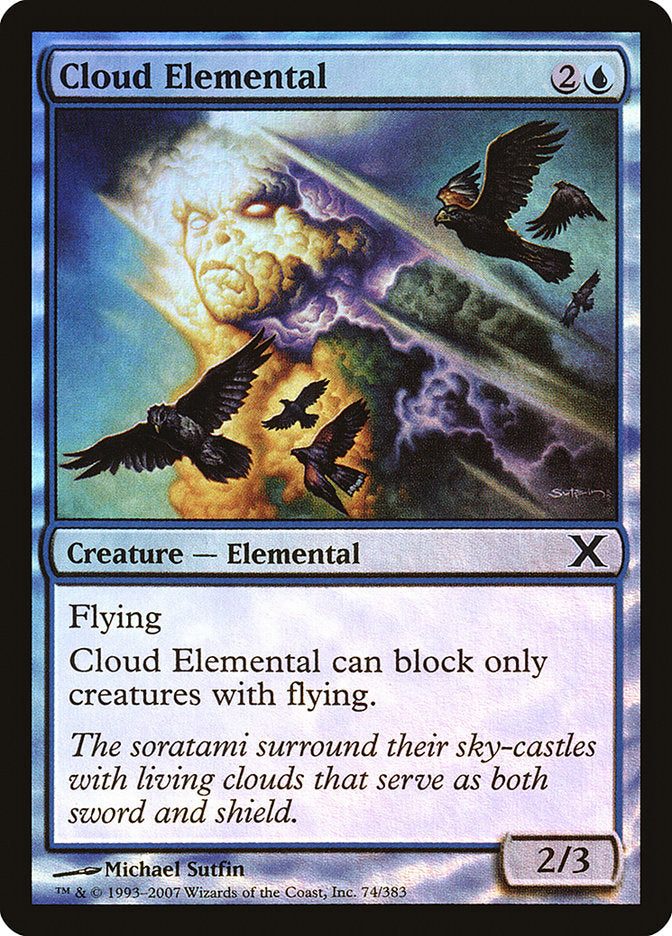 Cloud Elemental (Premium Foil) [Tenth Edition] | Tabernacle Games