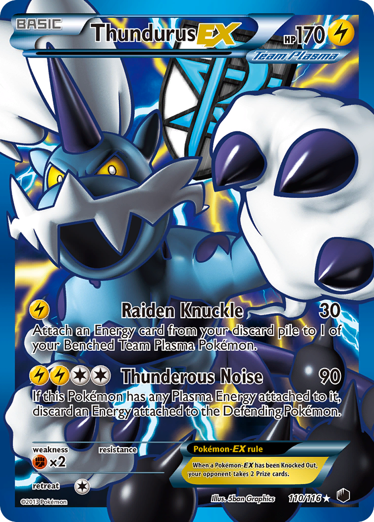 Thundurus EX (110/116) [Black & White: Plasma Freeze] | Tabernacle Games