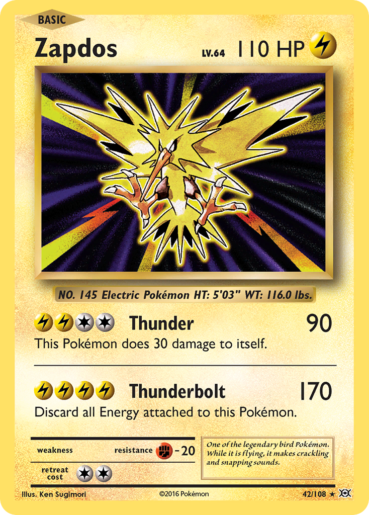 Zapdos (42/108) [XY: Evolutions] | Tabernacle Games