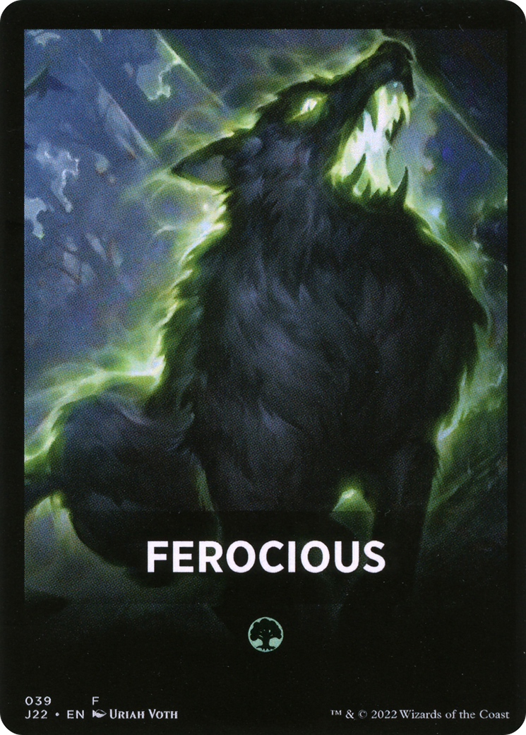 Ferocious Theme Card [Jumpstart 2022 Front Cards] | Tabernacle Games