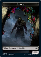 Zombie (008) // Dragon Illusion Double-sided Token [Innistrad: Crimson Vow Tokens] | Tabernacle Games