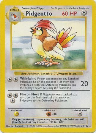 Pidgeotto (22/102) [Base Set Shadowless Unlimited] | Tabernacle Games