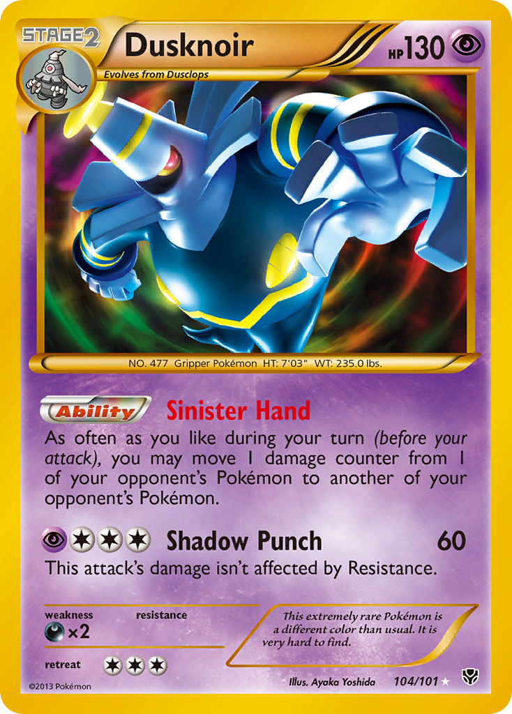 Dusknoir (104/101) [Black & White: Plasma Blast] | Tabernacle Games